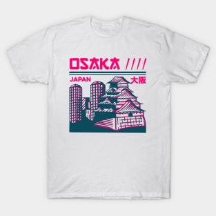 Vintage Osaka Japan Skyline Retro Japanese City T-Shirt